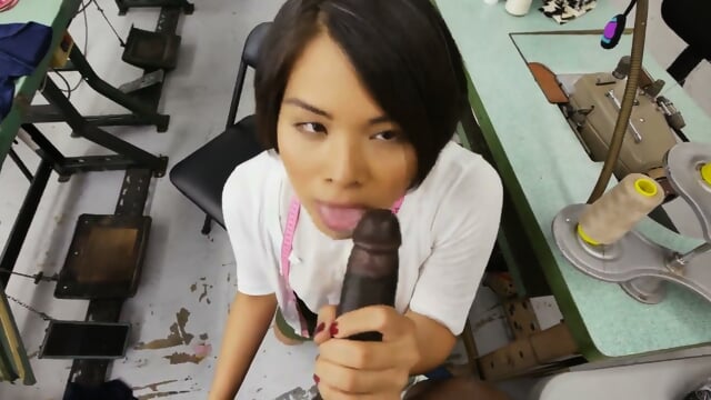 Asian Factory Worker Takes Client’s Black Cock In The Ass