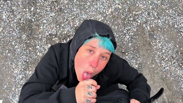 Alt Babe POV BJ To Doggy Quickie